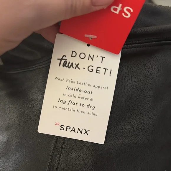 💎 SPANX 20136 Faux Leather Moto Leggings - Picture 8 of 8